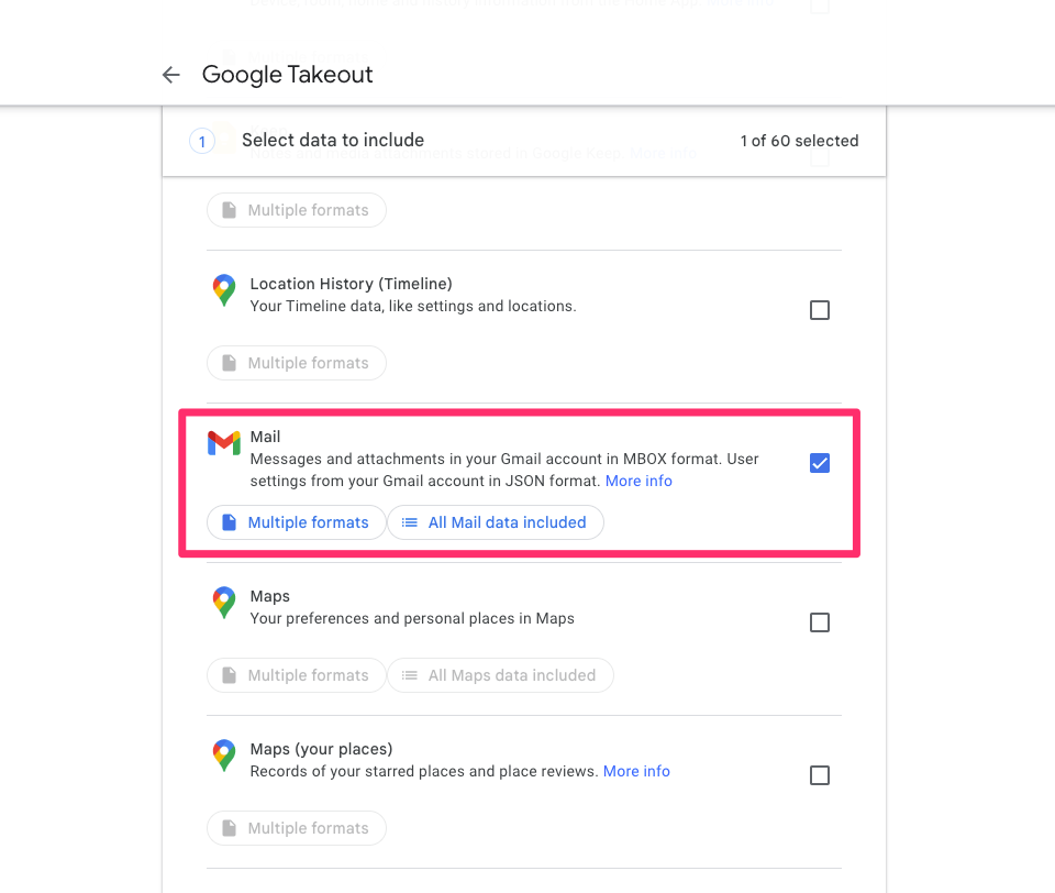 how to export selected-emails from gmail 3