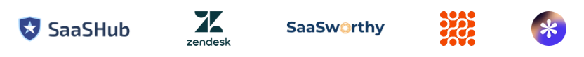 Featured in SaasHub, Zendesk, SaasWorthy, AI Enterprise, and Designder
